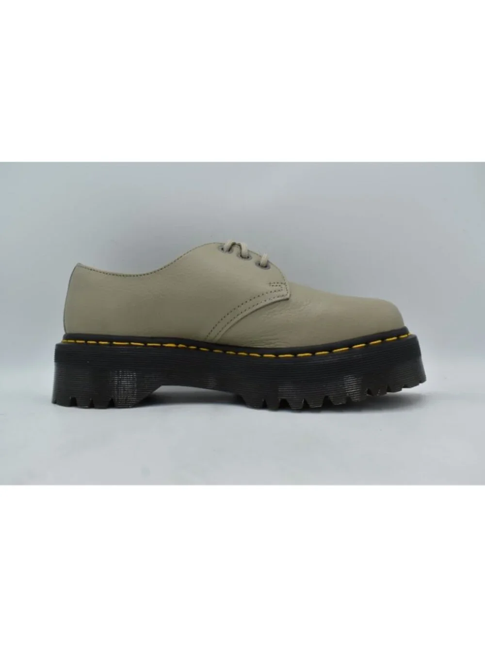 Dr Martens 1461 Womens Size 10 Quad II Platform‎ Stone Pisa Leather Derby Shoes